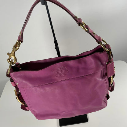 Coach Pink Leather Zoe Hobo Shoulder Bag JO882-12671