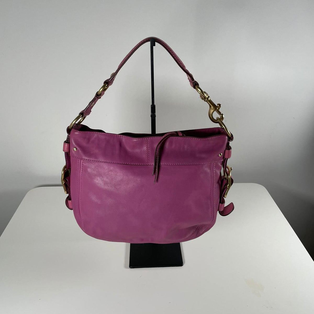 Coach Pink Leather Zoe Hobo Shoulder Bag JO882-12671