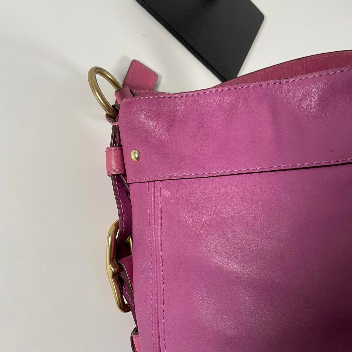 Coach Pink Leather Zoe Hobo Shoulder Bag JO882-12671