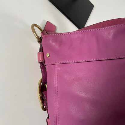 Coach Pink Leather Zoe Hobo Shoulder Bag JO882-12671