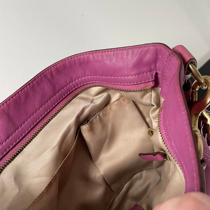 Coach Pink Leather Zoe Hobo Shoulder Bag JO882-12671