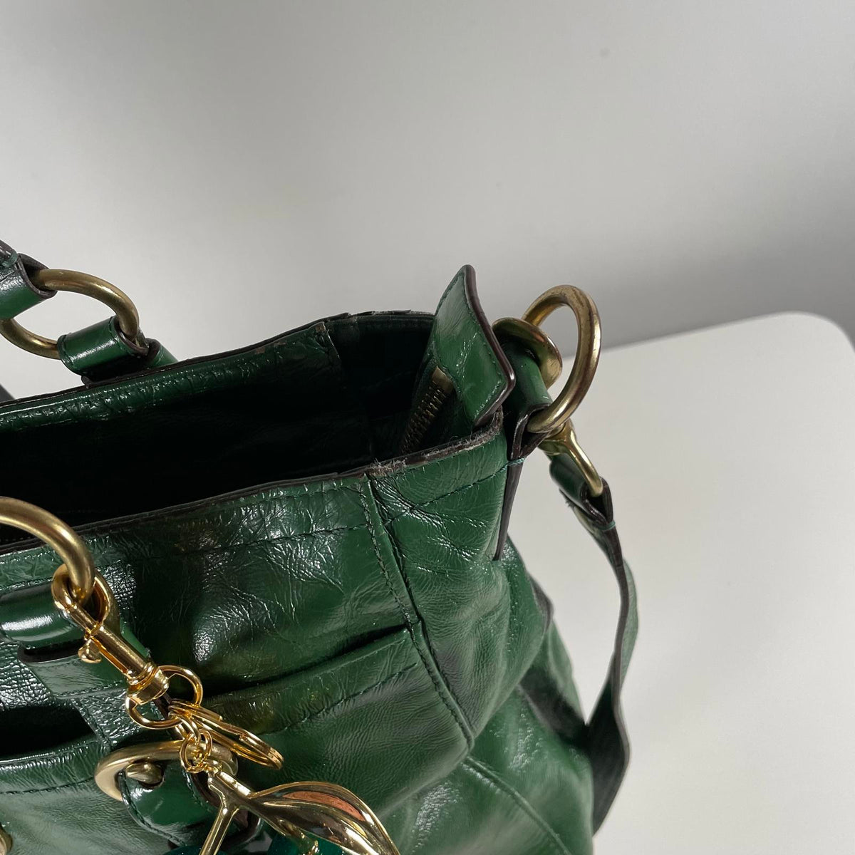 Coach Green Patent Leather Shoulder Bag G0969-F14022