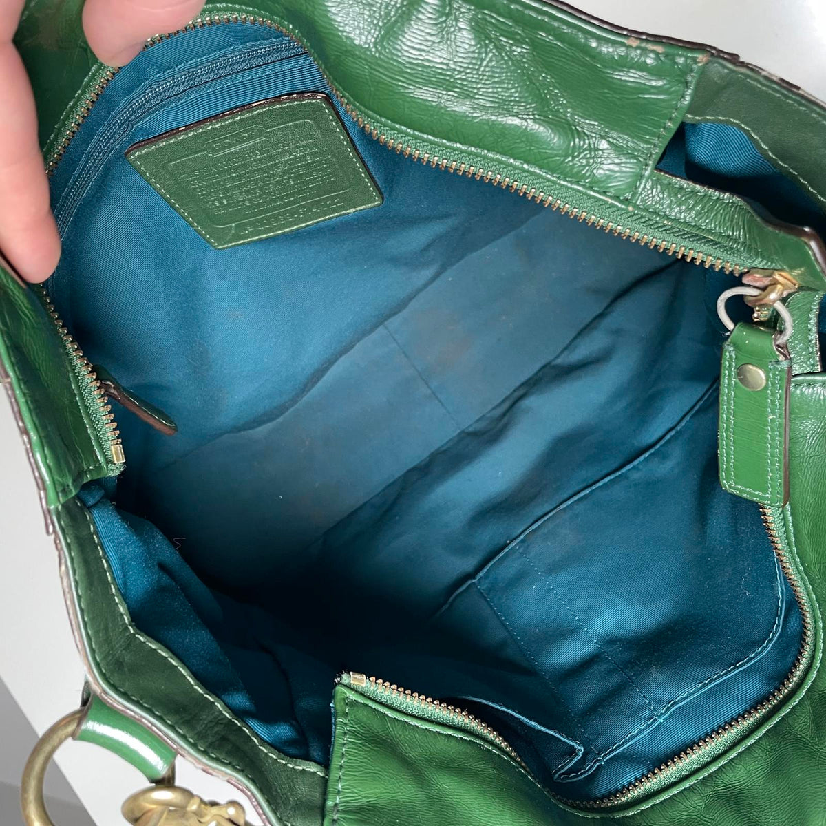 Coach Green Patent Leather Shoulder Bag G0969-F14022