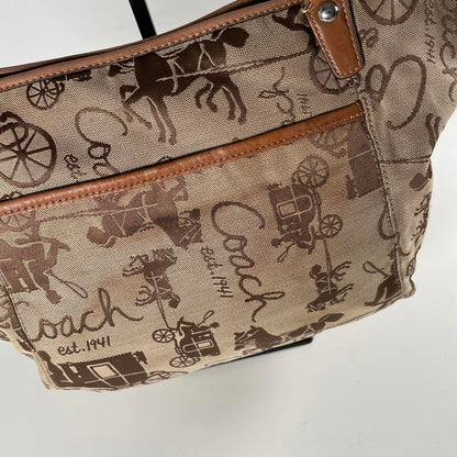 Coach Horse and Carriage Leather Shoulder Bag L0973-F14665