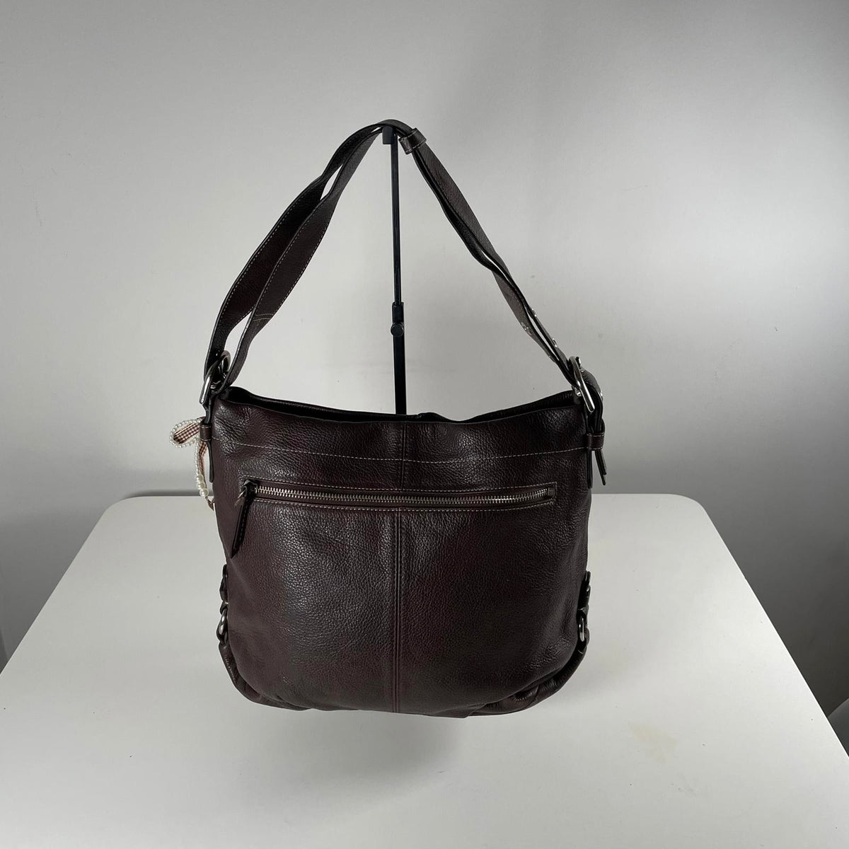 Coach Pebbled Leather Slouchy Hobo Shoulder Bag F1060-F15064