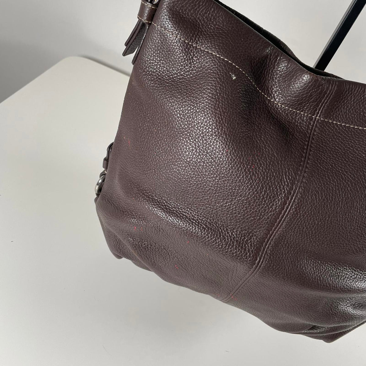 Coach Pebbled Leather Slouchy Hobo Shoulder Bag F1060-F15064