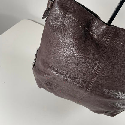 Coach Pebbled Leather Slouchy Hobo Shoulder Bag F1060-F15064