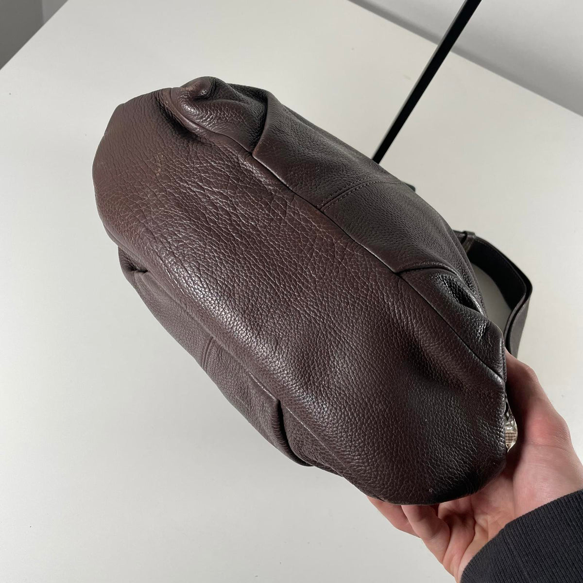 Coach Pebbled Leather Slouchy Hobo Shoulder Bag F1060-F15064