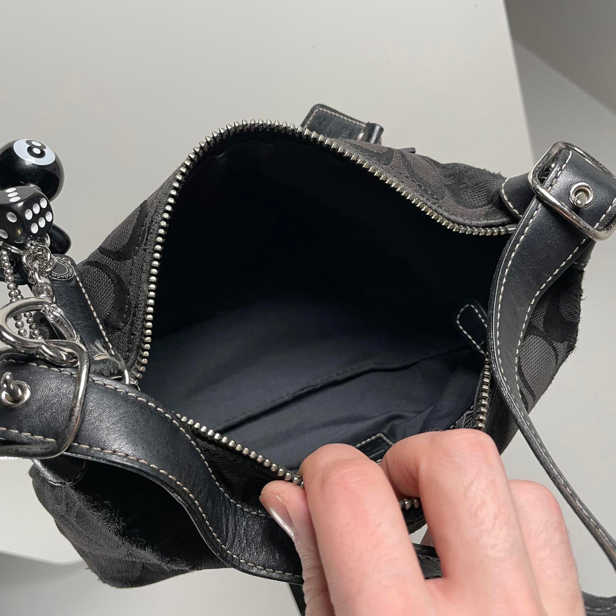 Coach Black Mini Scufflet Hobo Shoulder Bag K05J-6044