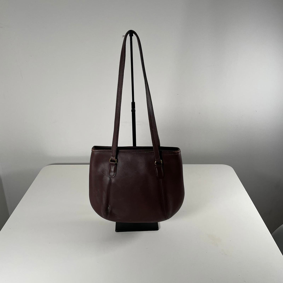 Coach Vintage Framed Pouch Leather Shoulder Bag Mahogany Brown A7C-9996