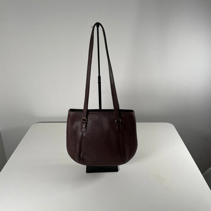 Coach Vintage Framed Pouch Leather Shoulder Bag Mahogany Brown A7C-9996