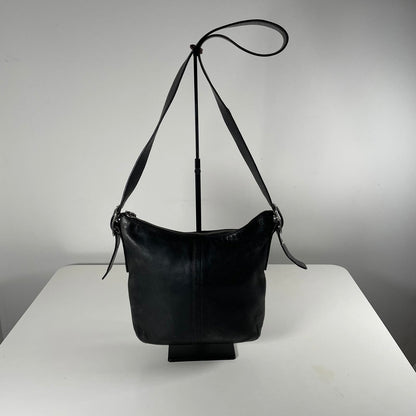 Coach Black Leather Crossbody Shoulder Bag J2S-9326