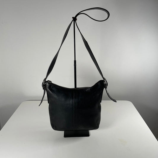 Coach Black Leather Crossbody Shoulder Bag J2S-9326