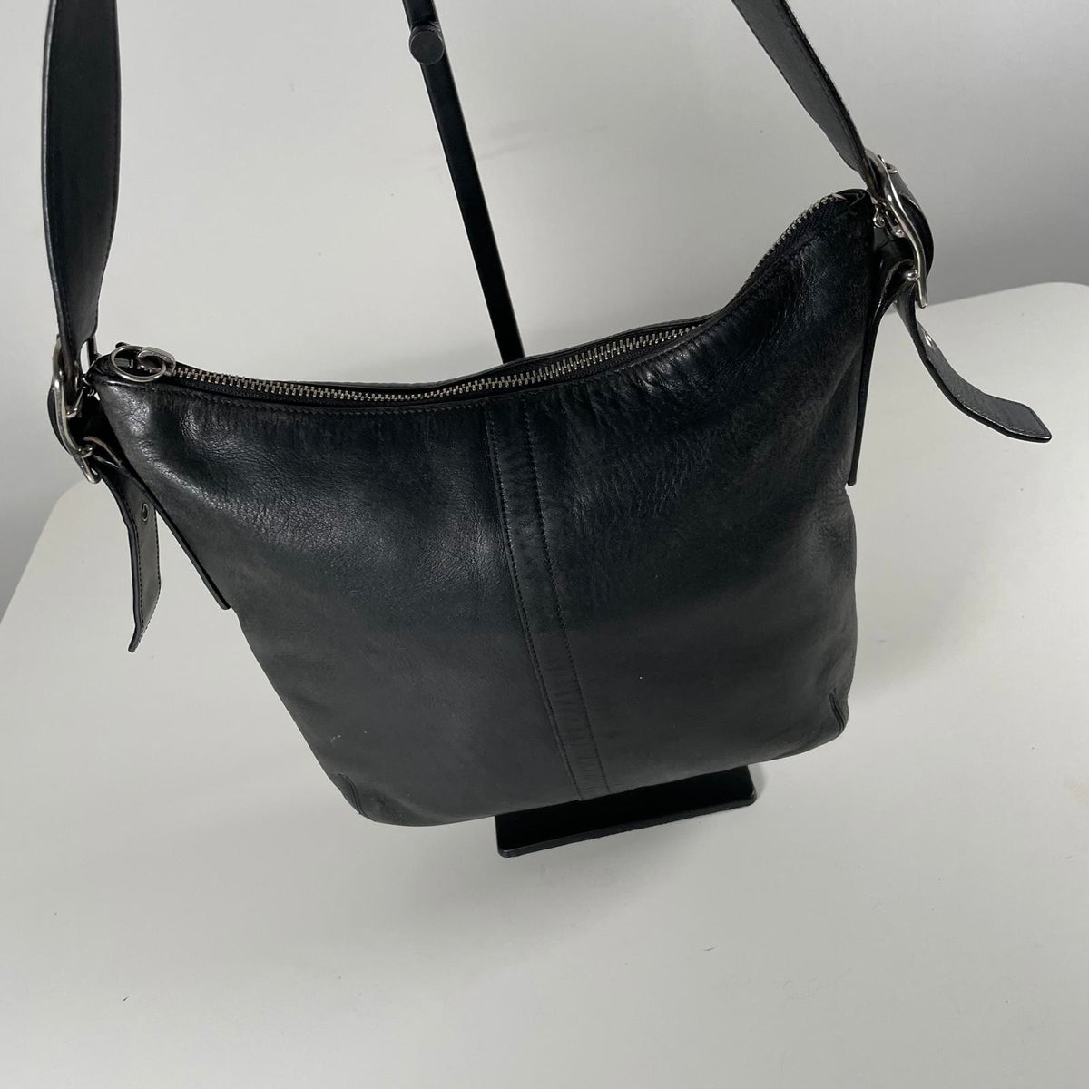 Coach Black Leather Crossbody Shoulder Bag J2S-9326