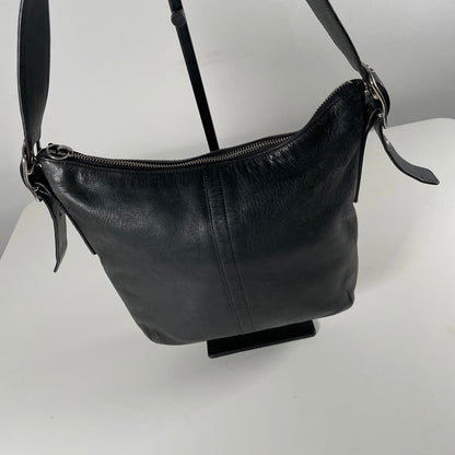 Coach Black Leather Crossbody Shoulder Bag J2S-9326