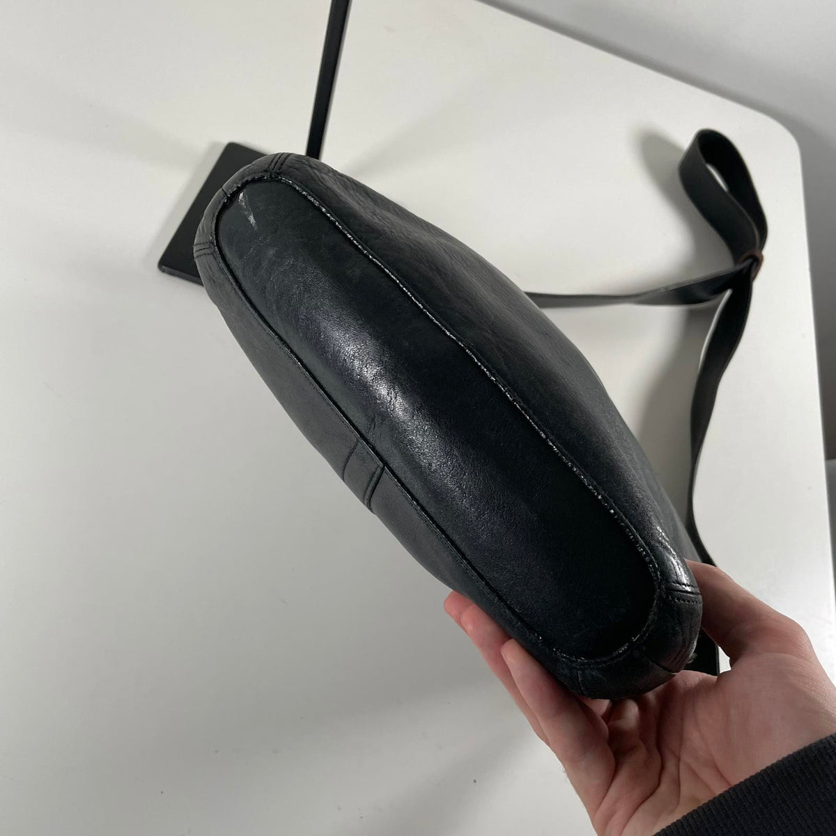 Coach Black Leather Crossbody Shoulder Bag J2S-9326