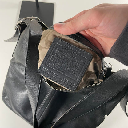 Coach Black Leather Crossbody Shoulder Bag J2S-9326