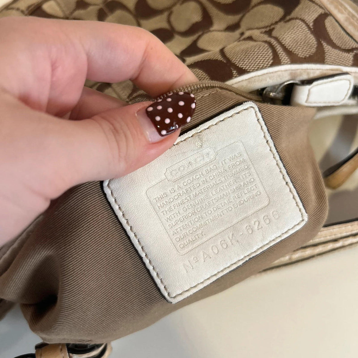 Coach Signature Soho Hobo Canvas and Leather Shoulder Bag A06K-6266