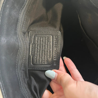 Coach Black Signature Leather and Canvas Hampton Tote G0851-F12642