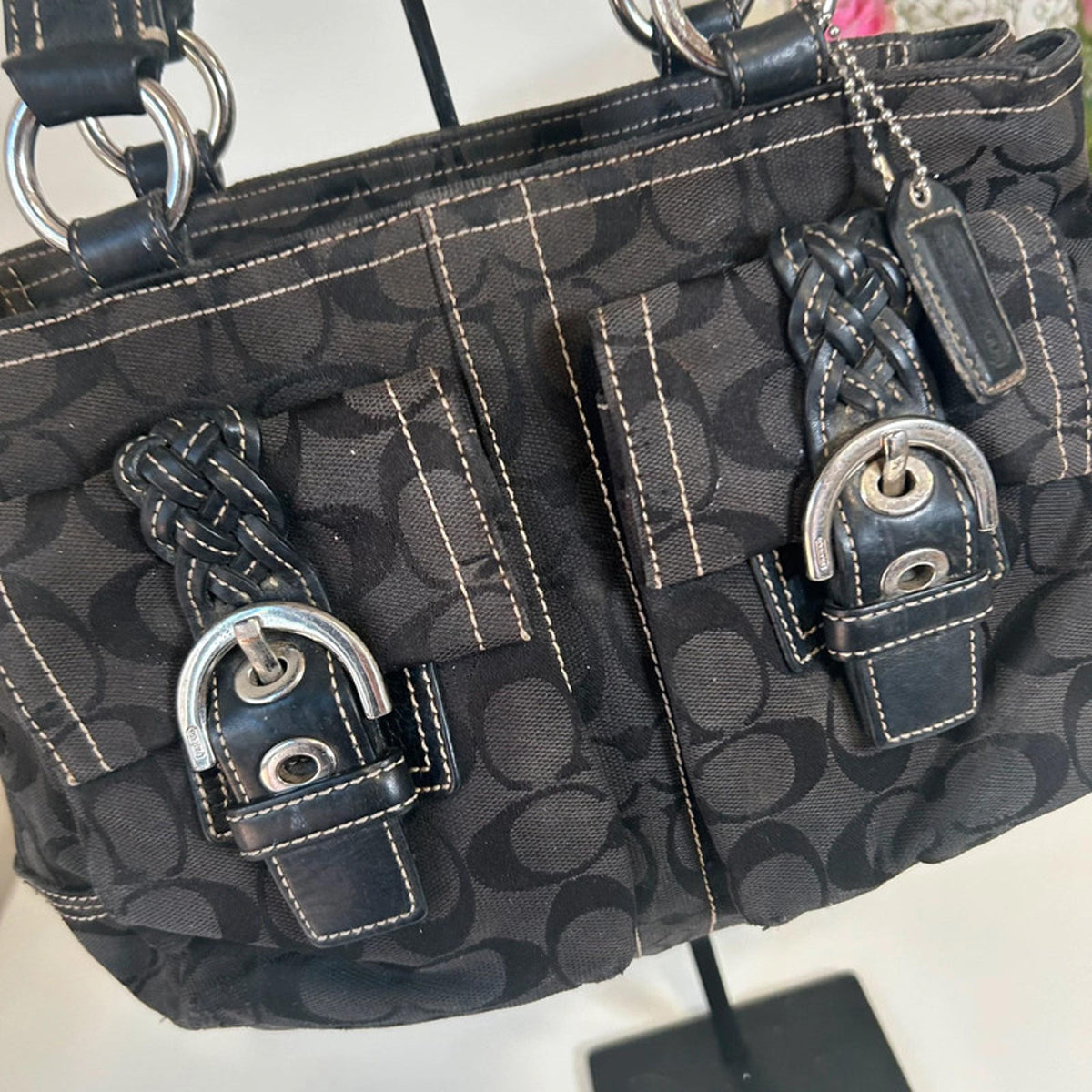 Coach Black Soho Pocket Buckle Shoulder Bag K058-6373