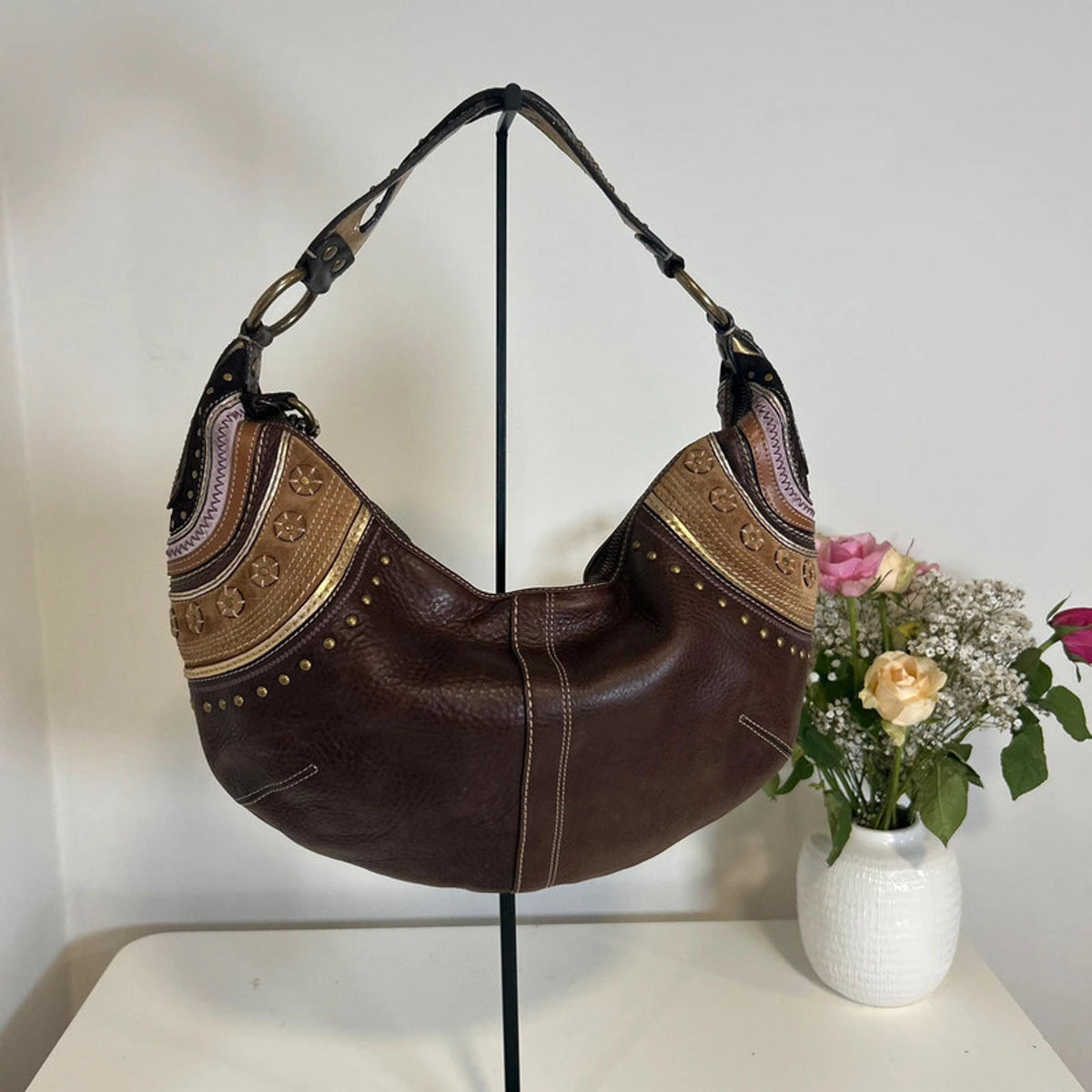 Coach Bohemian Chestnut Leather Shoulder Bag D0769-F10478