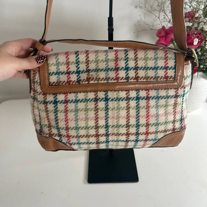 Coach 2009 Large Plaid Wool Crossbody Bag E0971-F13984