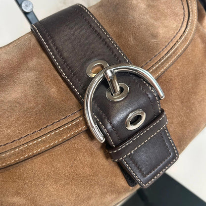 Coach Brown Suede and Leather Soho Shoulder Bag G0778-F10918