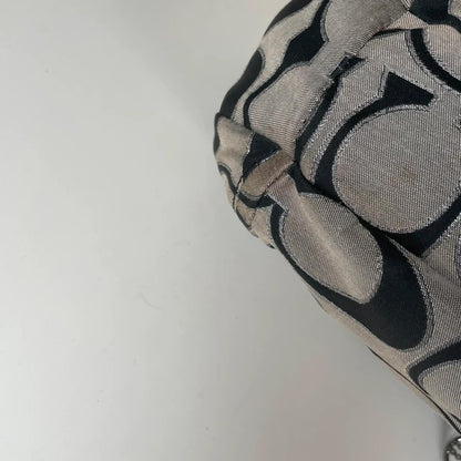 Coach Poppy Black Monogram Hobo Shoulder Bag M1033-16376