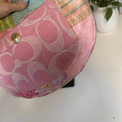 Coach Pastel Patchwork Hobo Shoulder Bag M05Q-464