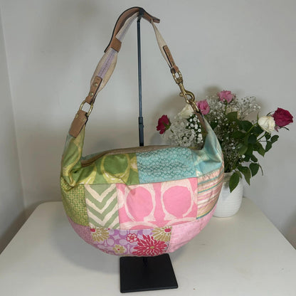 Coach Pastel Patchwork Hobo Shoulder Bag M05Q-464