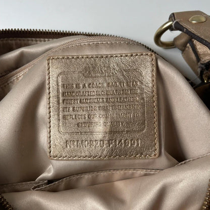 Coach Penelope Beige Brown Monogram Hobo Bag M0920-F14691