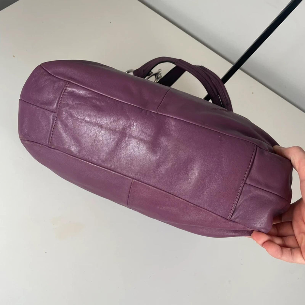 Coach Soho Lynne Purple Leather Hobo Shoulder Bag E1120-F17092