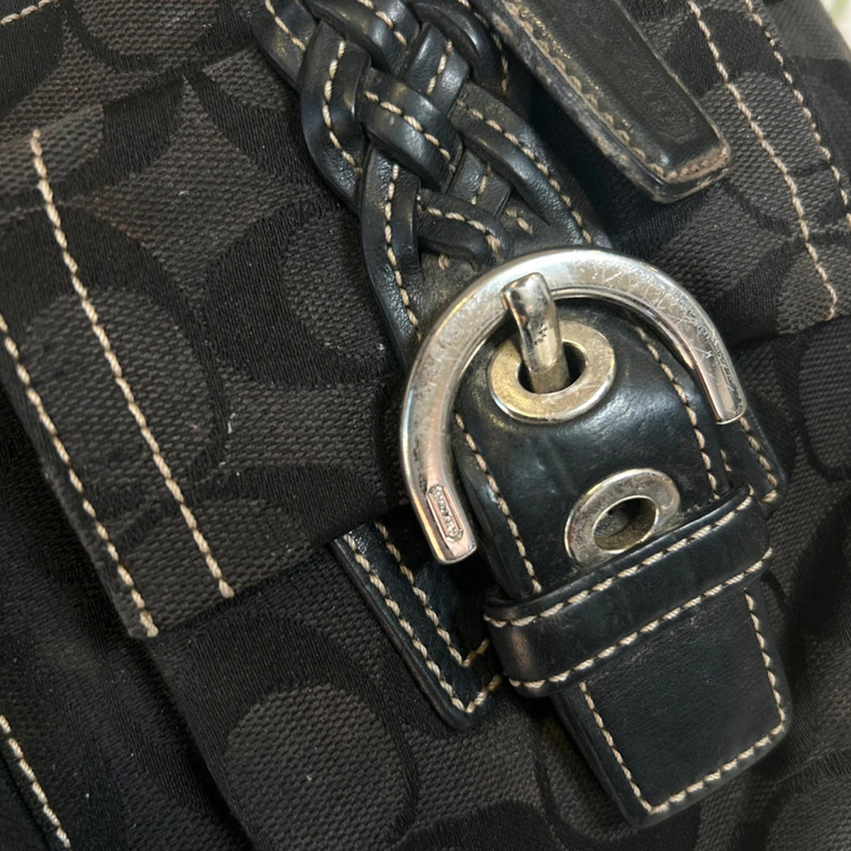Coach Black Soho Pocket Buckle Shoulder Bag K058-6373