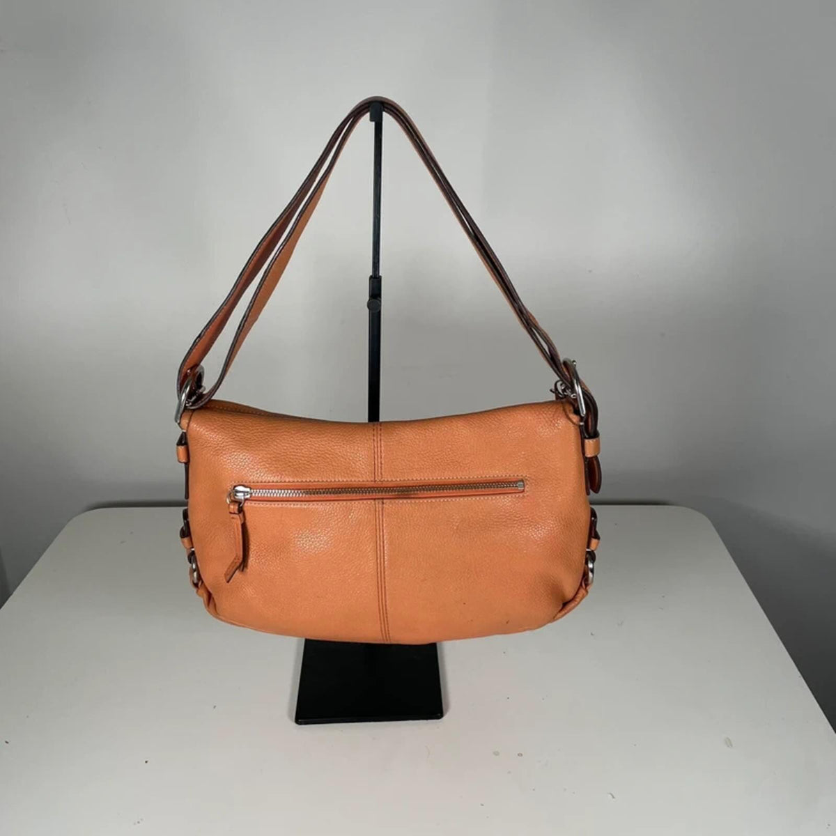 Coach Legacy Orange Flap Shoulder Bag Silver Hardware Vintage Y2K C1069-F15170