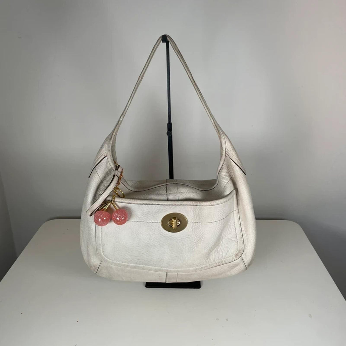 Coach Ergo White Pebbled Leather Shoulder Bag K0782-11613
