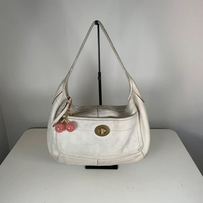 Coach Ergo White Pebbled Leather Shoulder Bag K0782-11613