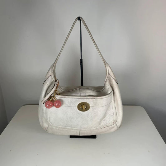 Coach Ergo White Pebbled Leather Shoulder Bag K0782-11613