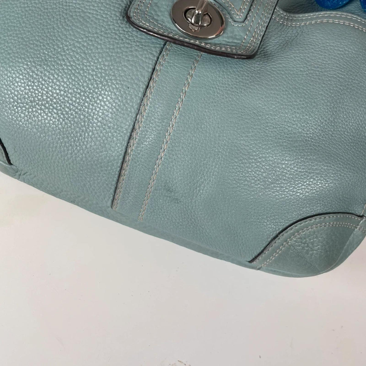 Coach Hamilton Blue Pebbled Leather Hobo Bag E0993-F13956