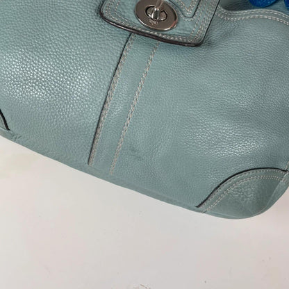 Coach Hamilton Blue Pebbled Leather Hobo Bag E0993-F13956