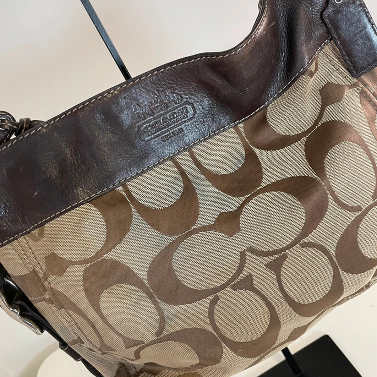Coach Zoe Medium Brown Buckle Bag M1049-F12657