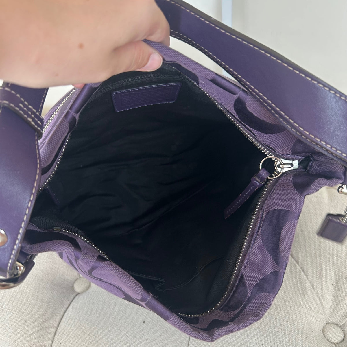 Coach Purple Monogram Crossbody Shoulder Bag G1059-F15067