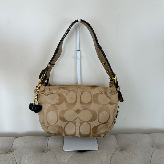 Coach Beige Monogram Convertible Shoulder Bag K1173-F15068