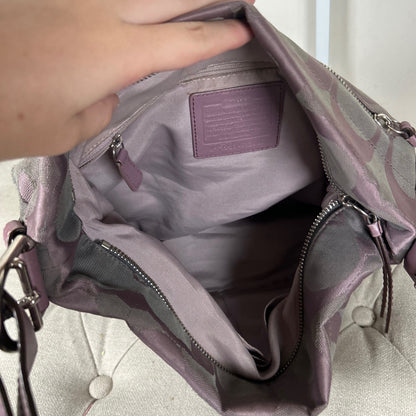Coach Purple Convertible Monogram Shoulder Bag F1281-F15067