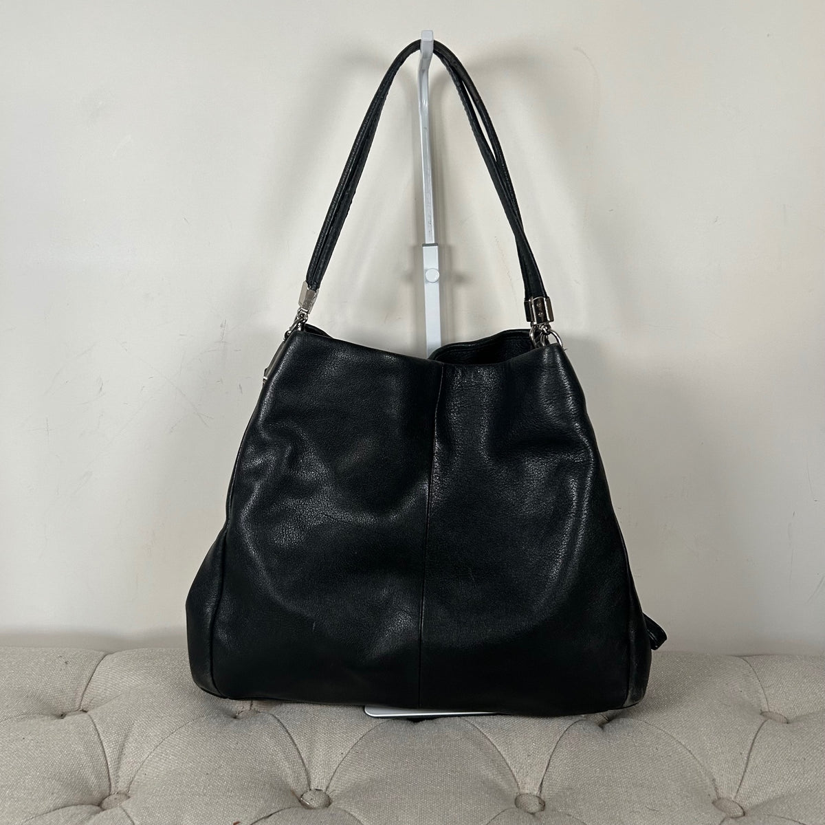 Coach Black Leather 3 Compartment Shoulder Bag E1376-26224