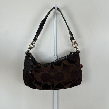 Coach Chocolate Brown Stripe Mini Shoulder Bag H1161-F18035
