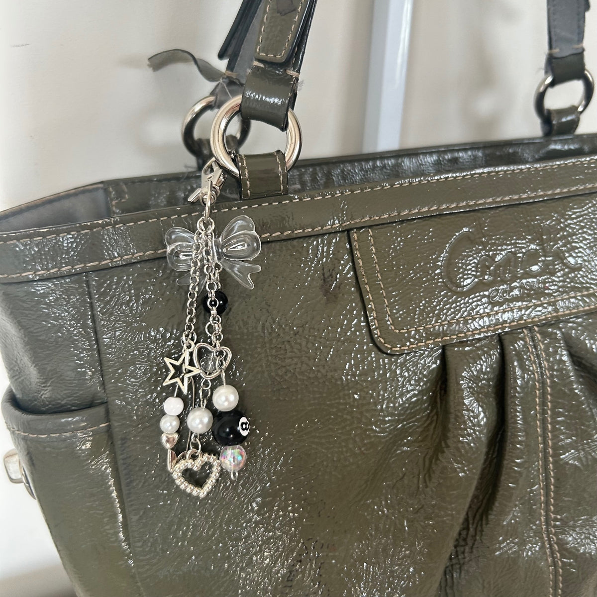 Coach Green Patent East/West Shoulder Bag C0973-F13761