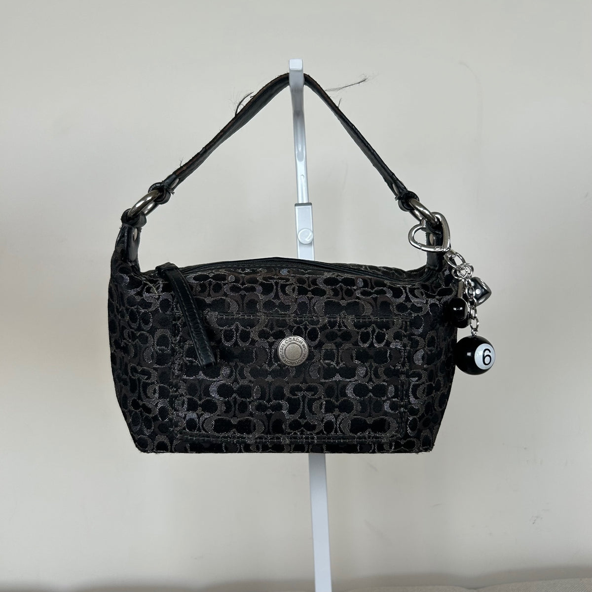 Coach Black Optic Mini Monogram Shoulder Bag G0768-40958