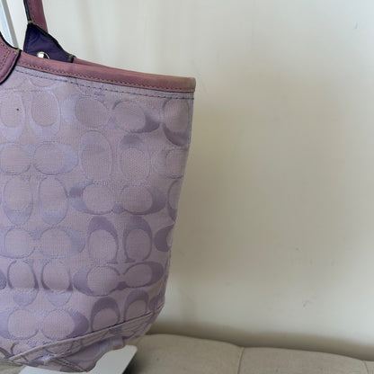 Coach Lilac Signature Monogram Tote Bag Handbag K0967-F14385