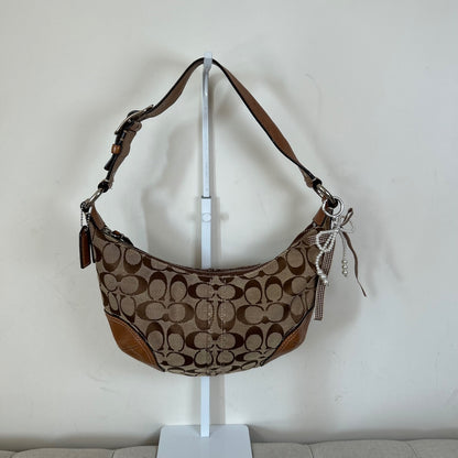 Coach Brown Monogram Hobo Shoulder Bag J0767-11575