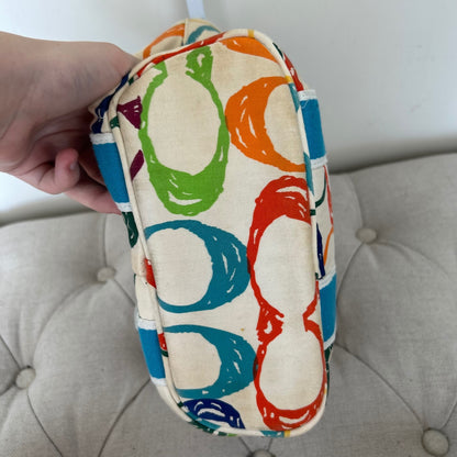 Coach Mini Scribble Multicolor Shoulder Bag Handbag C04U-7064